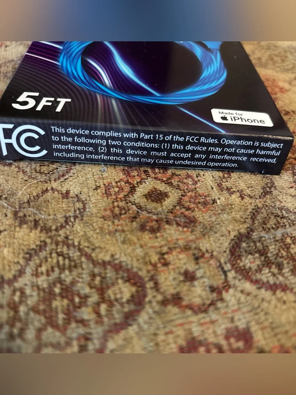Light-Up USB-A to Lightning Cable - Blue (5 ft)